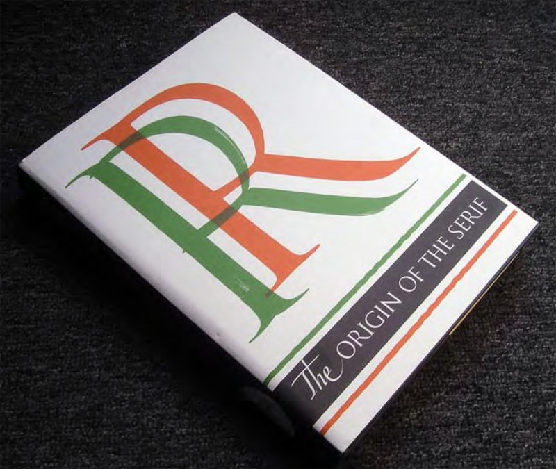 the cover of the book 'The Origin of the Serif: Brush Writing and Roman Letters' by Edward Catich